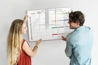 Magnetisch glazen memobord voor wekelijks menu
