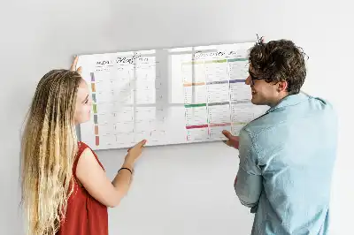 Magnetisch glazen memobord voor wekelijks menu