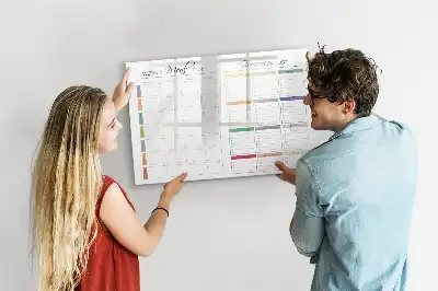 Magnetisch glazen memobord voor wekelijks menu