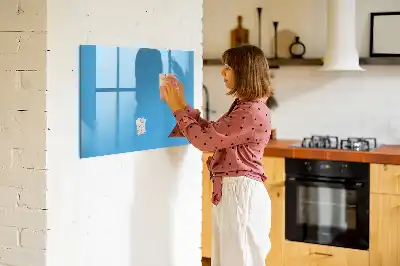 Magnetisch glazen schrijfbord voor notities en foto's lichtblauw