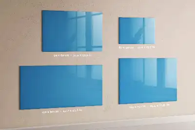 Magnetisch glazen schrijfbord voor notities en foto's lichtblauw