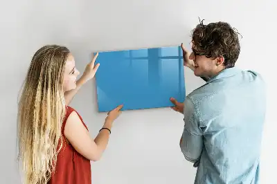 Magnetisch glazen schrijfbord voor notities en foto's lichtblauw