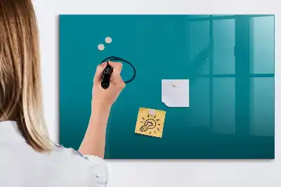 Beschrijfbaar glazen magneetbord in marineblauw design