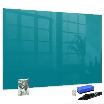 Beschrijfbaar glazen magneetbord in marineblauw design