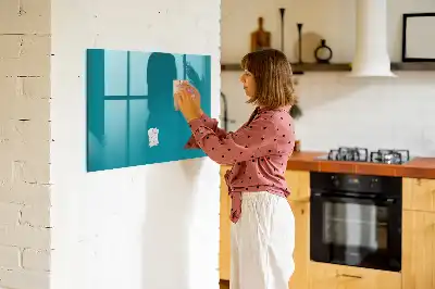 Beschrijfbaar glazen magneetbord in marineblauw design