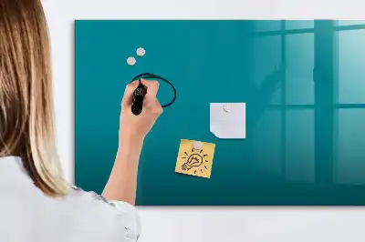 Beschrijfbaar glazen magneetbord in marineblauw design