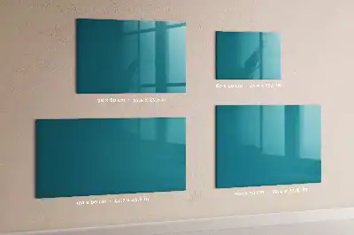 Beschrijfbaar glazen magneetbord in marineblauw design