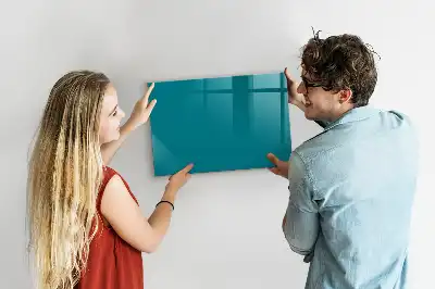 Beschrijfbaar glazen magneetbord in marineblauw design