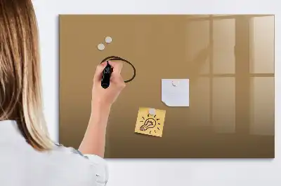 Magnetisch glazen schrijfbord voor notities en foto's donkerbeige