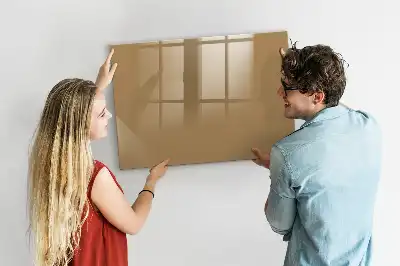 Magnetisch glazen schrijfbord voor notities en foto's donkerbeige