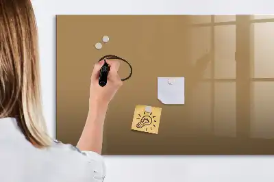 Magnetisch glazen schrijfbord voor notities en foto's donkerbeige
