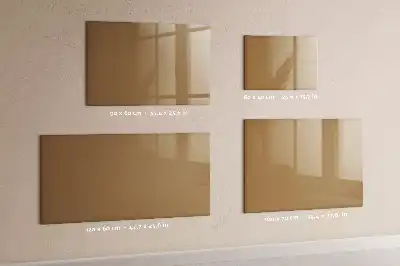 Magnetisch glazen schrijfbord voor notities en foto's donkerbeige