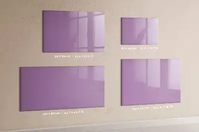Beschrijfbaar glazen magneetbord in de kleur lila
