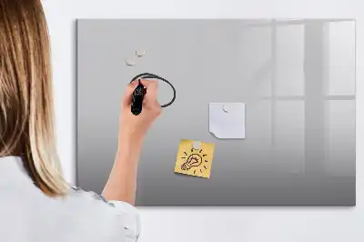 Magnetisch glazen schrijfbord voor notities en foto's lichtgrijs