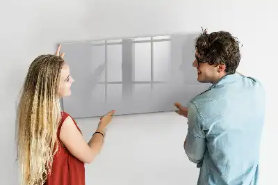 Magnetisch glazen schrijfbord voor notities en foto's lichtgrijs