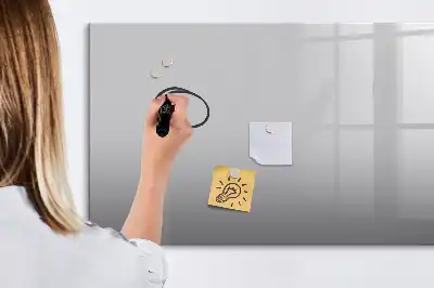 Magnetisch glazen schrijfbord voor notities en foto's lichtgrijs