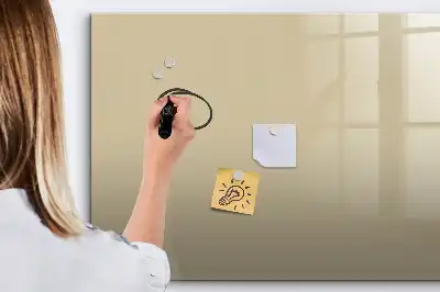 Beschrijfbaar glazen magneetbord beige