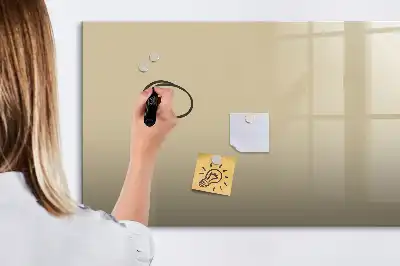 Beschrijfbaar glazen magneetbord beige