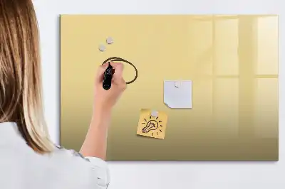 Magnetisch glazen schrijfbord voor notities en foto's crème