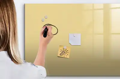Magnetisch glazen schrijfbord voor notities en foto's crème