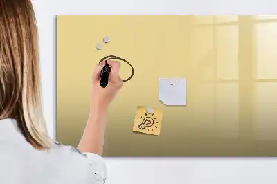 Magnetisch glazen schrijfbord voor notities en foto's crème