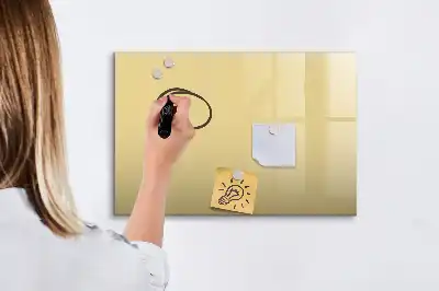Magnetisch glazen schrijfbord voor notities en foto's crème