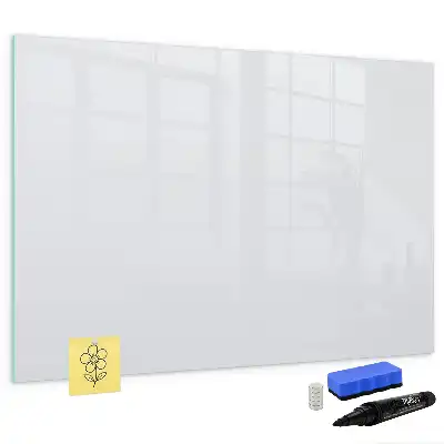 Beschrijfbaar glazen magneetbord in de kleur off-white