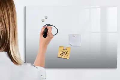 Beschrijfbaar glazen magneetbord in de kleur off-white