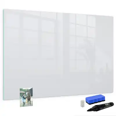 Beschrijfbaar glazen magneetbord in de kleur off-white