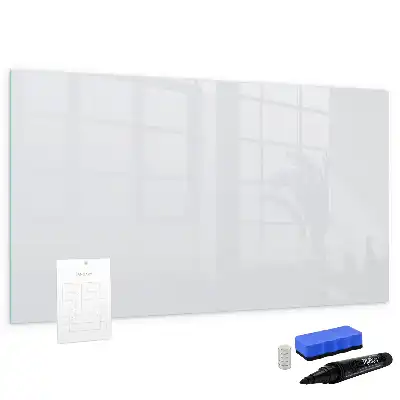 Beschrijfbaar glazen magneetbord in de kleur off-white