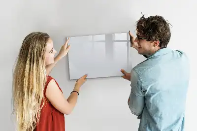 Beschrijfbaar glazen magneetbord in de kleur off-white