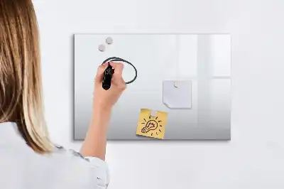 Beschrijfbaar glazen magneetbord in de kleur off-white