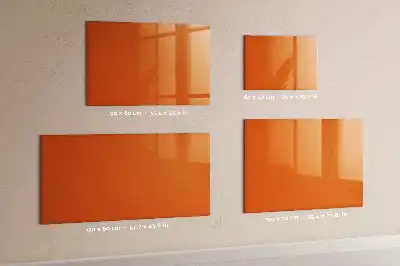 Magnetisch glazen schrijfbord voor notities en foto's oranje