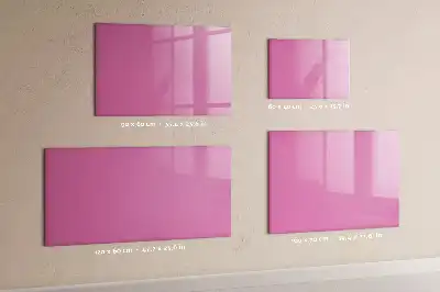 Beschrijfbaar glazen magneetbord in de kleur roze