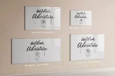 Beschrijfbaar glazen magneetbord met Buitenavontuur design
