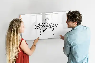 Magnetisch glazen schrijfbord voor notities en foto's uitvoering Avontuur