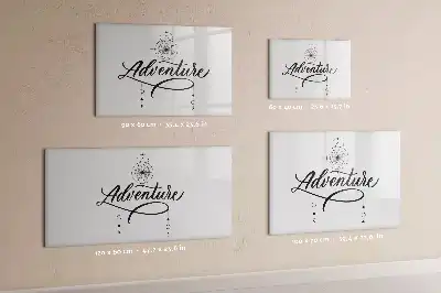 Magnetisch glazen schrijfbord voor notities en foto's uitvoering Avontuur