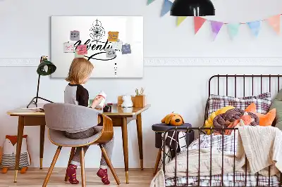 Magnetisch glazen schrijfbord voor notities en foto's uitvoering Avontuur