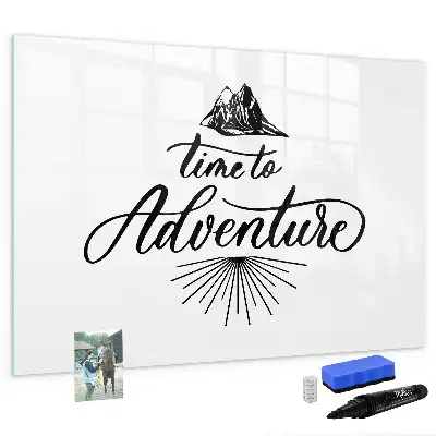 Magnetisch glazen schrijfbord voor notities en foto's Avontuur