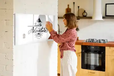 Magnetisch glazen schrijfbord voor notities en foto's Avontuur