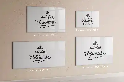 Beschrijfbaar glazen magneetbord met Buitenavontuur design