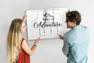 Magnetisch glazen schrijfbord voor notities en foto's uitvoering Avontuur