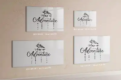 Magnetisch glazen schrijfbord voor notities en foto's uitvoering Avontuur
