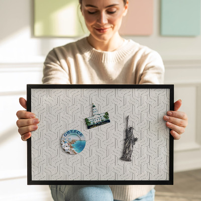 Magnetisch bord met zwarte rand Regelmatig lineair patroon