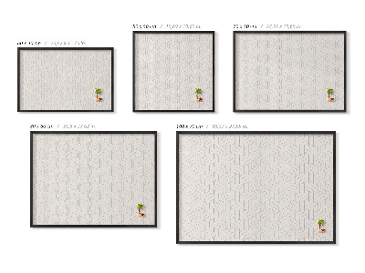 Magnetisch bord met zwarte rand Regelmatig lineair patroon