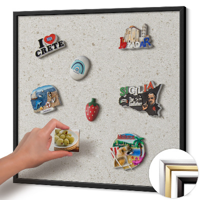 Magnetisch bord met zwarte rand Lichte steengoedtegels