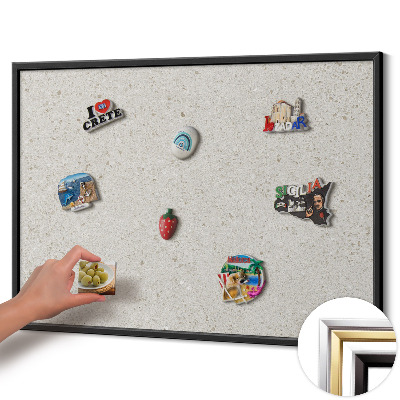 Magnetisch bord met zwarte rand Lichte steengoedtegels