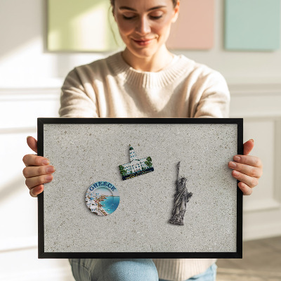 Magnetisch bord met zwarte rand Lichte steengoedtegels