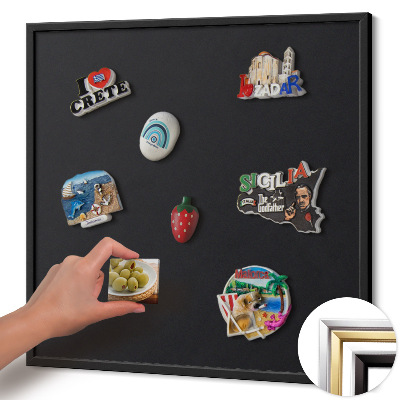 Magnetisch bord met zwarte rand Kleur zwart