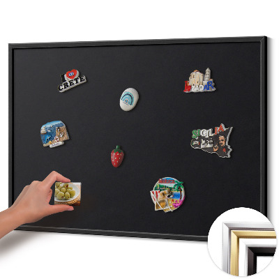 Magnetisch bord met zwarte rand Kleur zwart